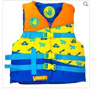 NWT yellow & orange Child size waterproof activity life jacket / vest